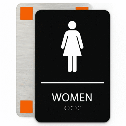 Women Bathroom Sign with Women Symbols - Aluminum Composite - ADA Compliant
