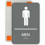 Men Bathroom Sign with Man - Aluminum Composite - ADA Compliant - Image 5