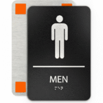 Men Bathroom Sign with Man - Aluminum Composite - ADA Compliant