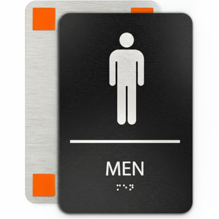 Men Bathroom Sign with Man - Aluminum Composite - ADA Compliant
