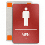 Men Bathroom Sign with Man - Aluminum Composite - ADA Compliant - Image 2