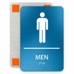 Men Bathroom Sign with Man - Aluminum Composite - ADA Compliant - Image 3