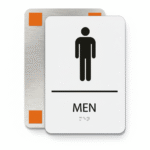 Men Bathroom Sign with Man - Aluminum Composite - ADA Compliant - Image 4